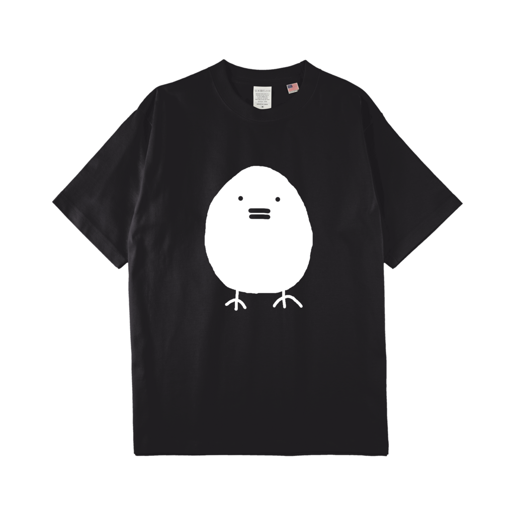 白っぽい小鳥のTシャツ
