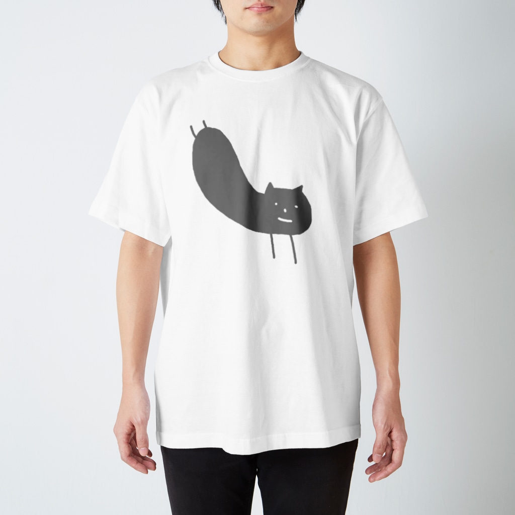 黒っぽいネコさんデザインのTシャツ